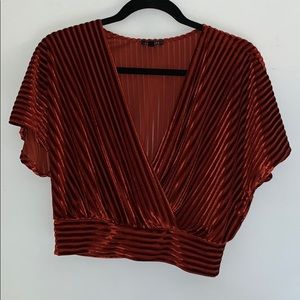 Sued Low V cut Shirt